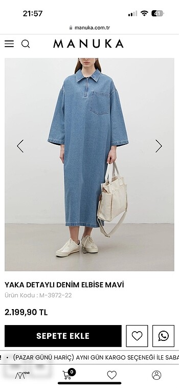 s Beden Manuka denim elbise