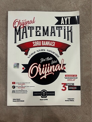 Matematik AYT Orijinal Yayını Soru Bankası