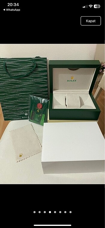 Beden yeşil Renk rolex saat kutusu