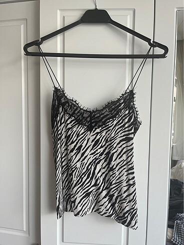 Bershka Bershka ip askılı zebra desen bluz