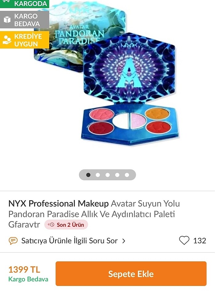 Avatar su yolu NYX far paleti - Görsel 4