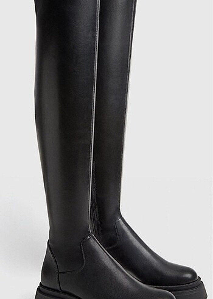 Stradivarius diz üstü çizme etiketli - Görsel 2