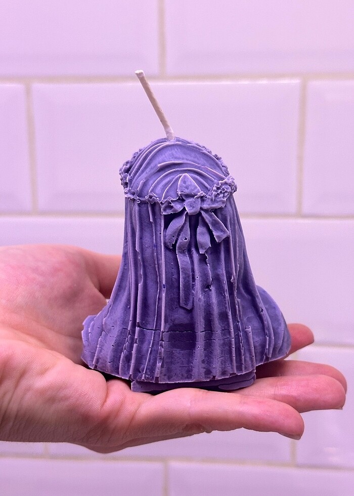 Örtülü kadın mum - Görsel 2