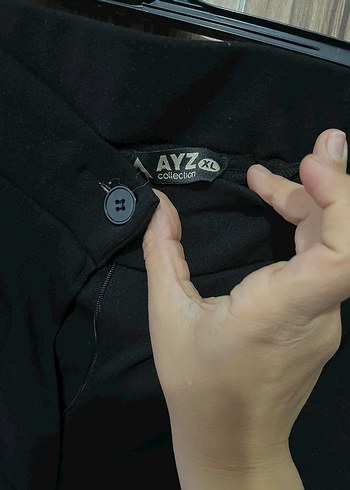 Siyah Kadın Kumaş Pantolon - Görsel 3