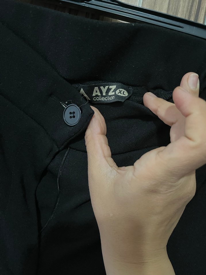 Siyah Kadın Kumaş Pantolon - Görsel 3