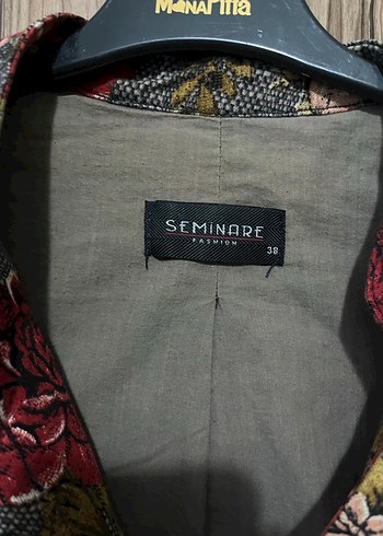 Çiçekli Vizon Düğmeli Kadın Ceket - Görsel 2