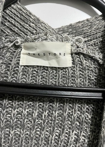 Gri Örgü Kadın Hırka - Görsel 2