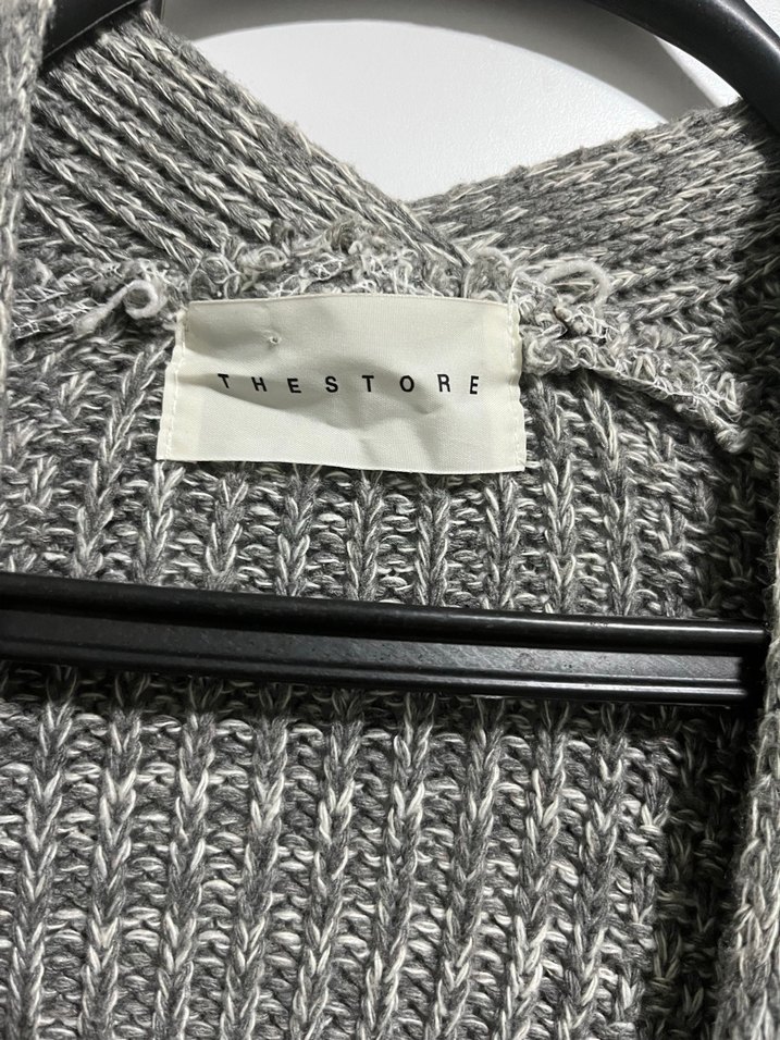 Gri Örgü Kadın Hırka - Görsel 2