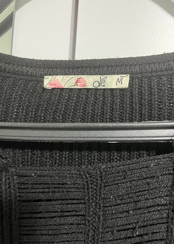 Siyah Örgü Kadın Kazak - Görsel 2