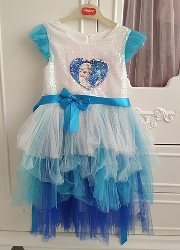 Frozen Elsa abiye kostüm 