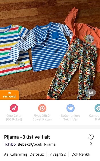 Pijama - 3 üst 1 alt