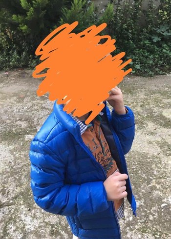 Parlak Mavi çocuk baharlık Mont kaztüyü - Görsel 4