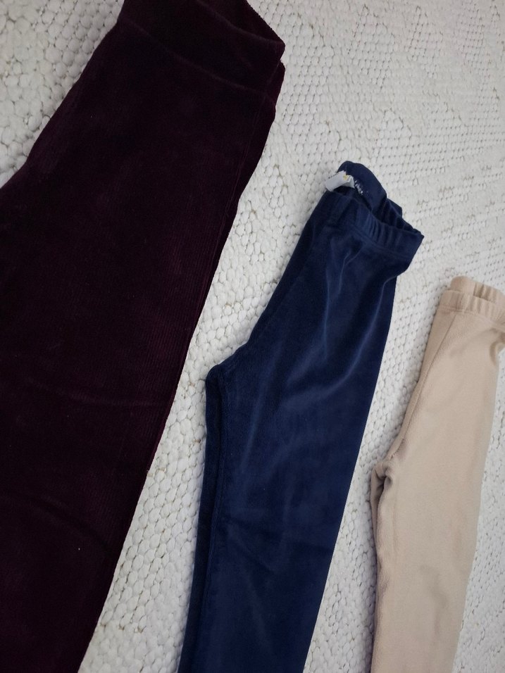 Kız Çocuk Kadife Tayt 3 adet - Görsel 2