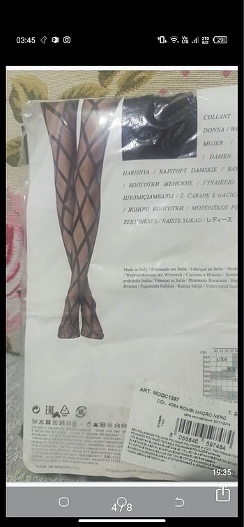 Standart Beden Beden Calzedonia külotlu çorap