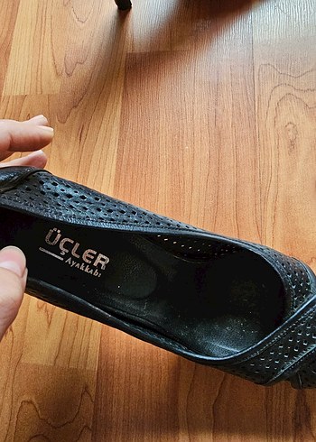 Siyah Yumuşak Deri Topuklu Ayakkabı - Görsel 5