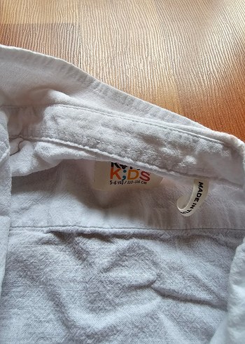 Erkek Keten Kısa Kollu Düğmeli Gömlek - Görsel 2