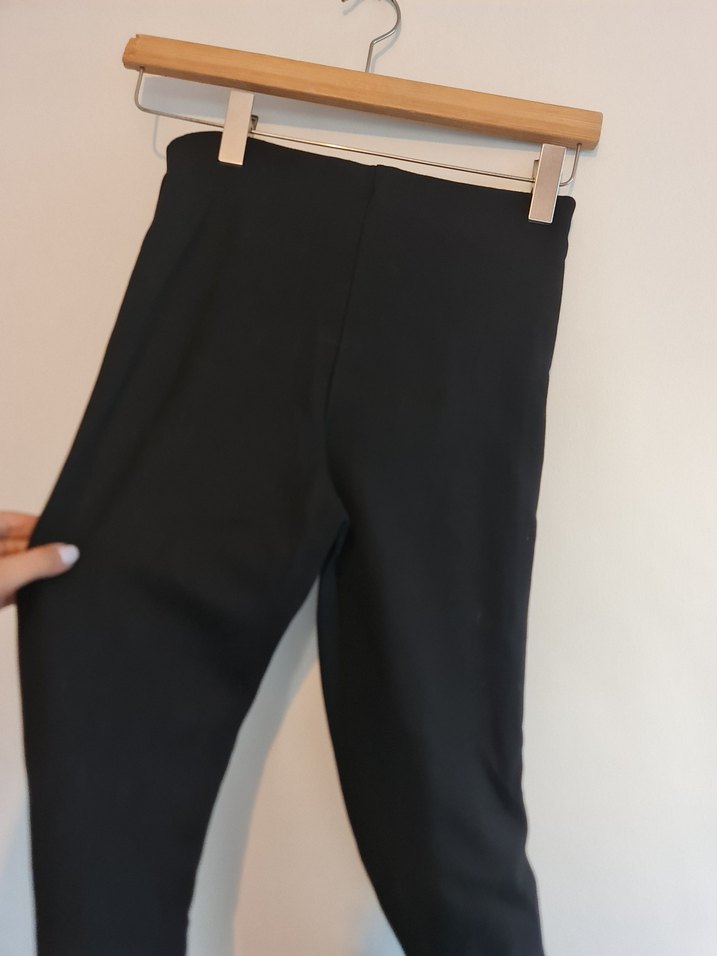 Siyah Kadın İspanyol Paça Pantolon - Görsel 4