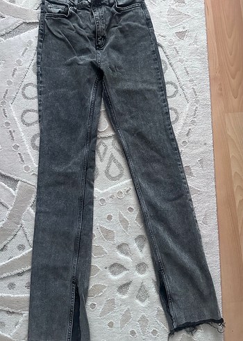 Gri Tie-Dye Kadın Denim Pantolon