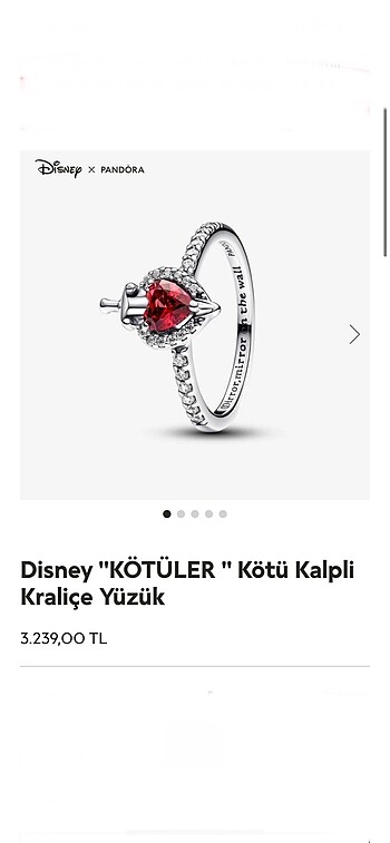 Disney kötü kalpli kraliçe yüzük