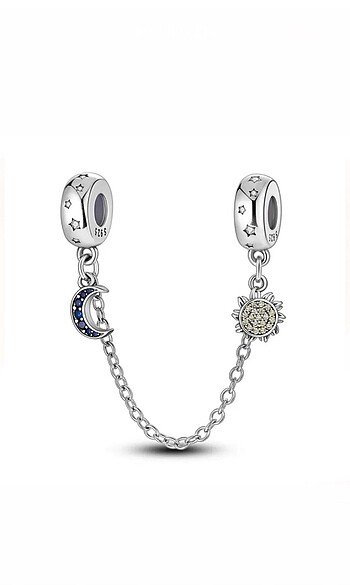 Pandora ay ve güneş güvenlik zinciri charm