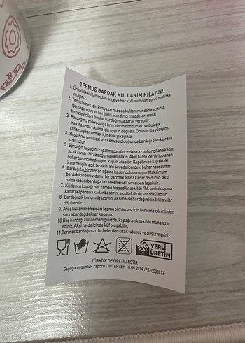 Krispy Kreme Desenli Renkli Termos Bardak - Görsel 5