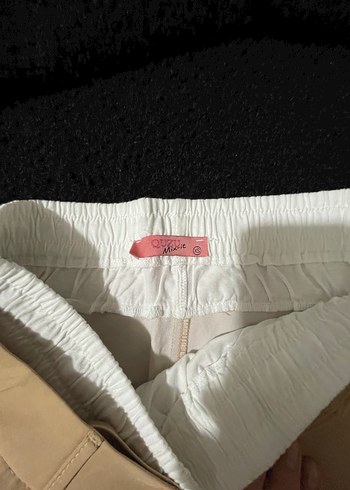 Şort Detaylı Bej Mini  Kadın Etek - Görsel 6