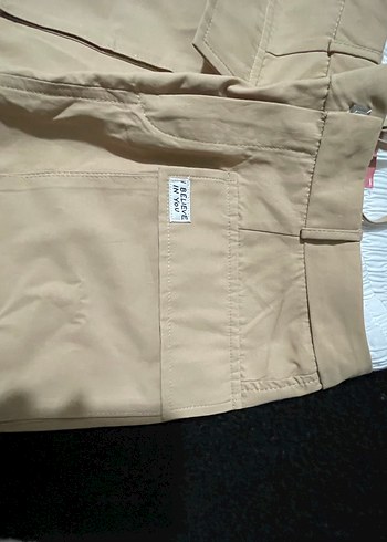 Şort Detaylı Bej Mini  Kadın Etek - Görsel 3