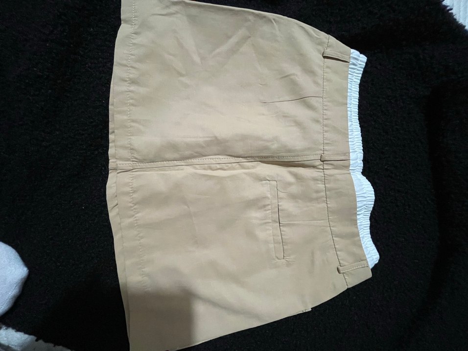 Şort Detaylı Bej Mini  Kadın Etek - Görsel 5