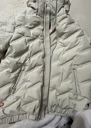 Gri Kadın  Kışlık Mont - Görsel 3