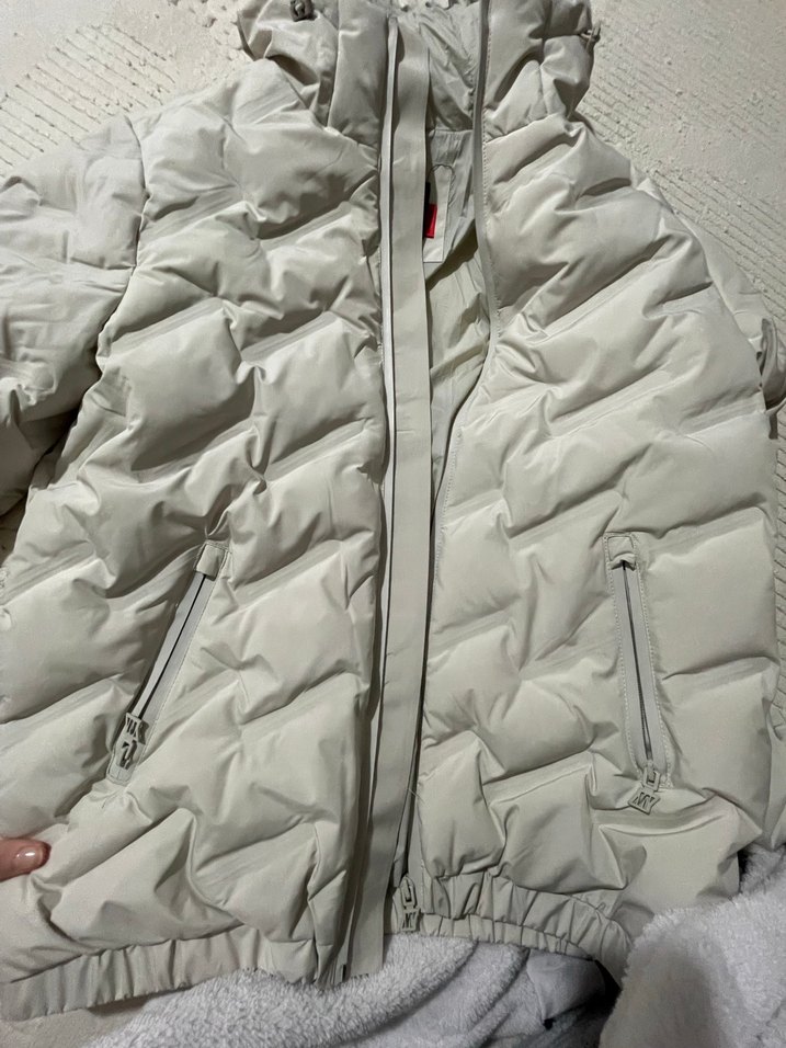 Gri Kadın  Kışlık Mont - Görsel 3