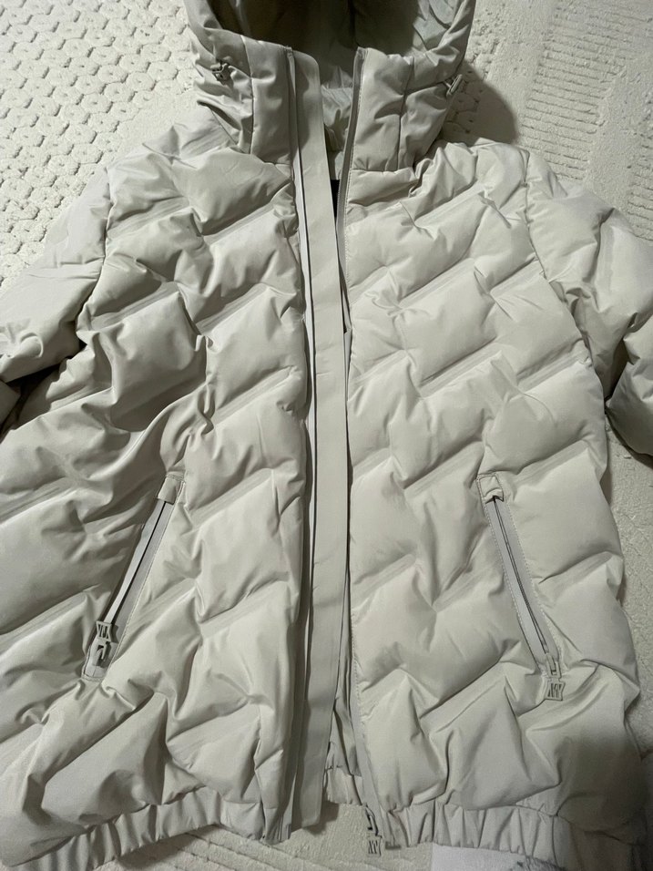 Gri Kadın  Kışlık Mont - Görsel 4