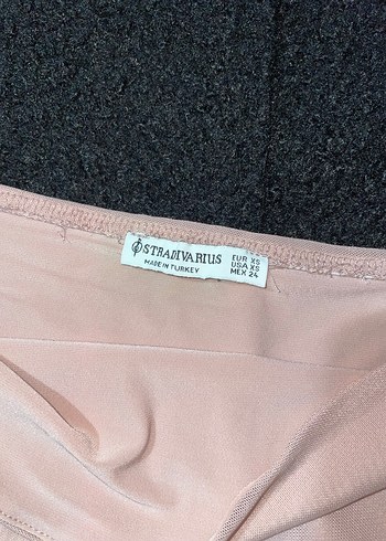 Pembe tül straplez üst - Görsel 2