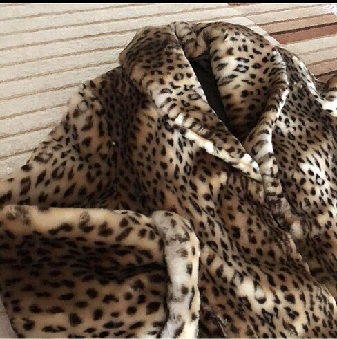 xl Beden kahverengi Renk Leopar Kürk