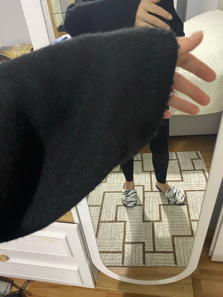 Siyah triko kazak - Görsel 2