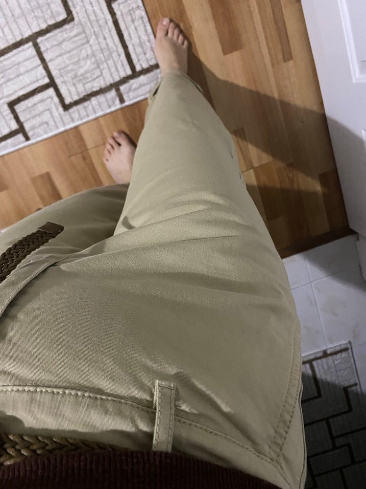 Bej Kadın Boyfriend Pantolon, Rahat Kesim - Görsel 4