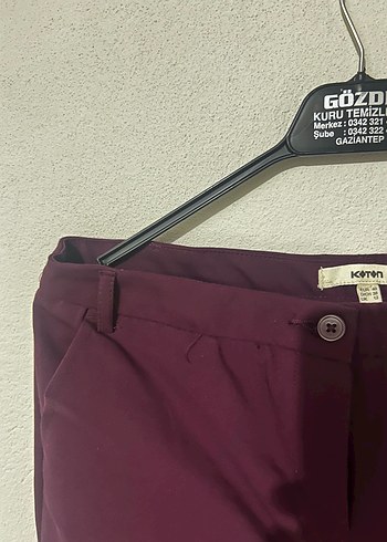 Koton Bordo Duz Kesim Pantolon