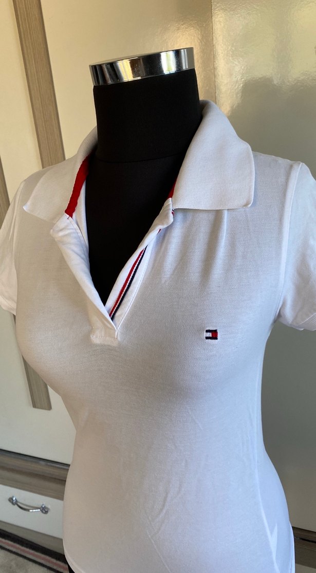 Tommy Hilfiger Beyaz Polo Tişört — görsel 3/4
