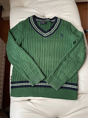 Us Polo assn kazak hırka yepyeni sorunsuz sewatshirt 7-8 yaş yeş