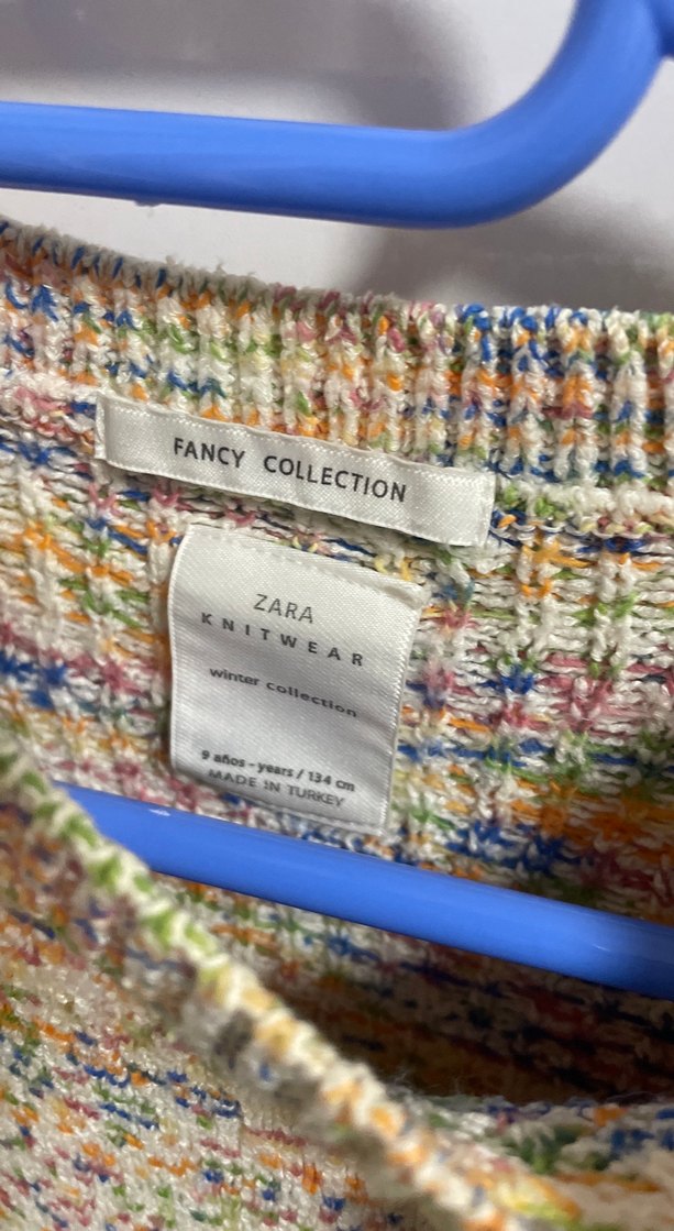 Zara kazak sweater Renkli Desenli Triko Kadın Kazak 9 yaş - Görsel 2