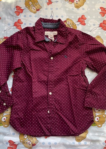 H&M Erkek Bordo Pamuklu Uzun Kollu Gömlek 5-6 yaş yepyeni