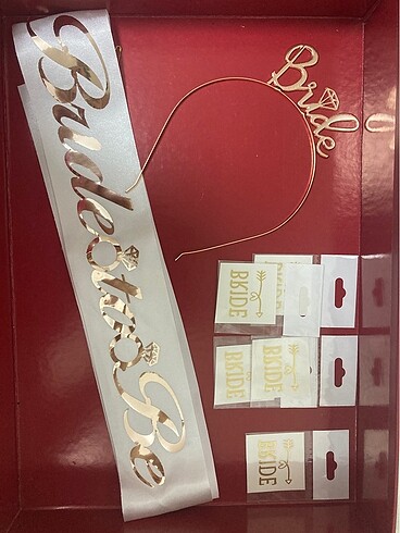 Diğer Bride To Be Rose Taç ve Kuşak Seti