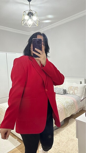 l Beden kırmızı Renk Ceket