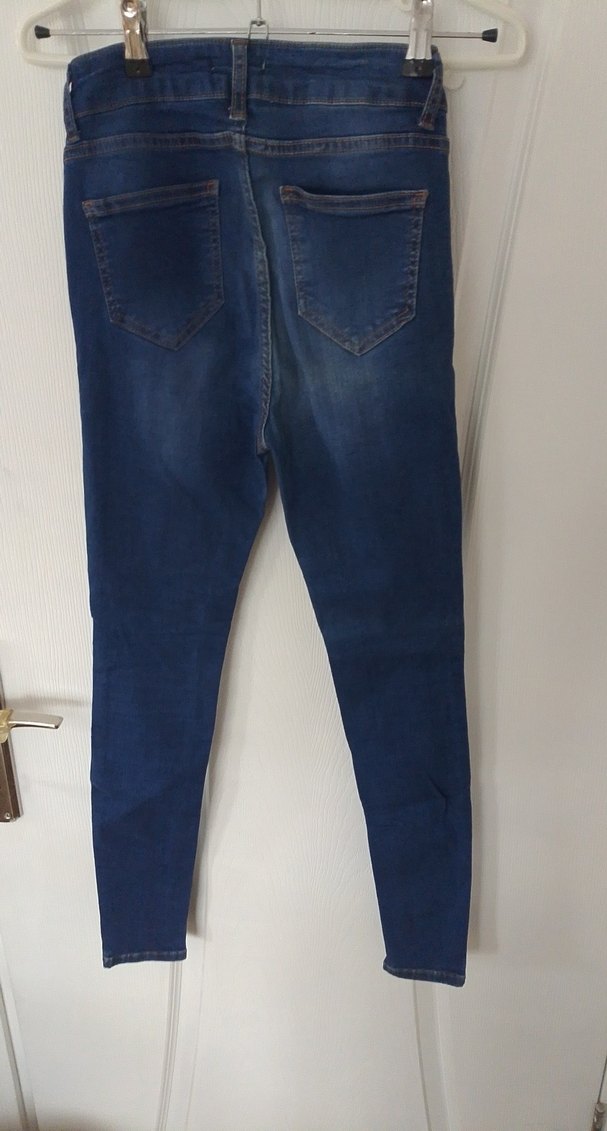 Koyu Mavi Dar Kesim Denim Jean — görsel 3/4