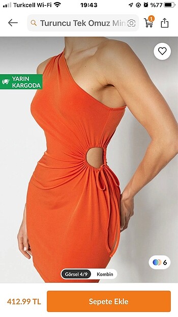 Trendyol & Milla Trendmilla orange elbise