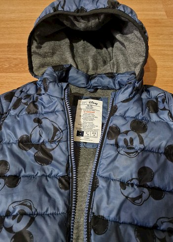 Kapüşonlu Erkek Çocuk Mavi Mont - Görsel 3