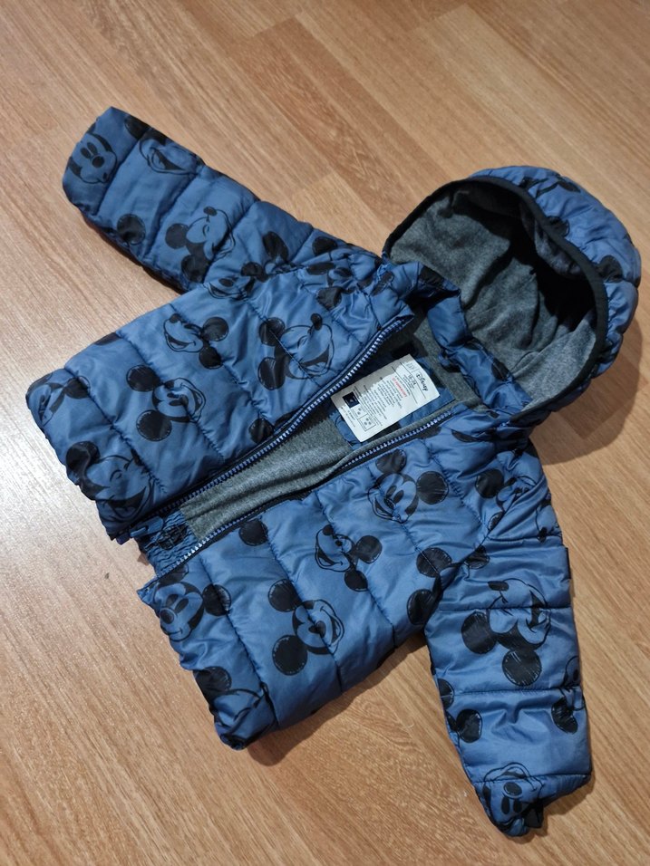 Kapüşonlu Erkek Çocuk Mavi Mont - Görsel 2