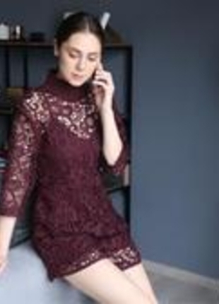 Zara ZARA BORDO DANTEL TULUM