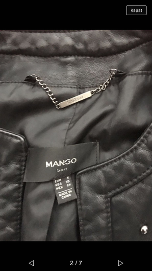 36 Beden MANGO DERİ CEKET
