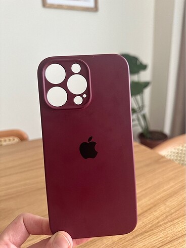 Bordo İPhone 14 Pro max Telefon Kılıfı