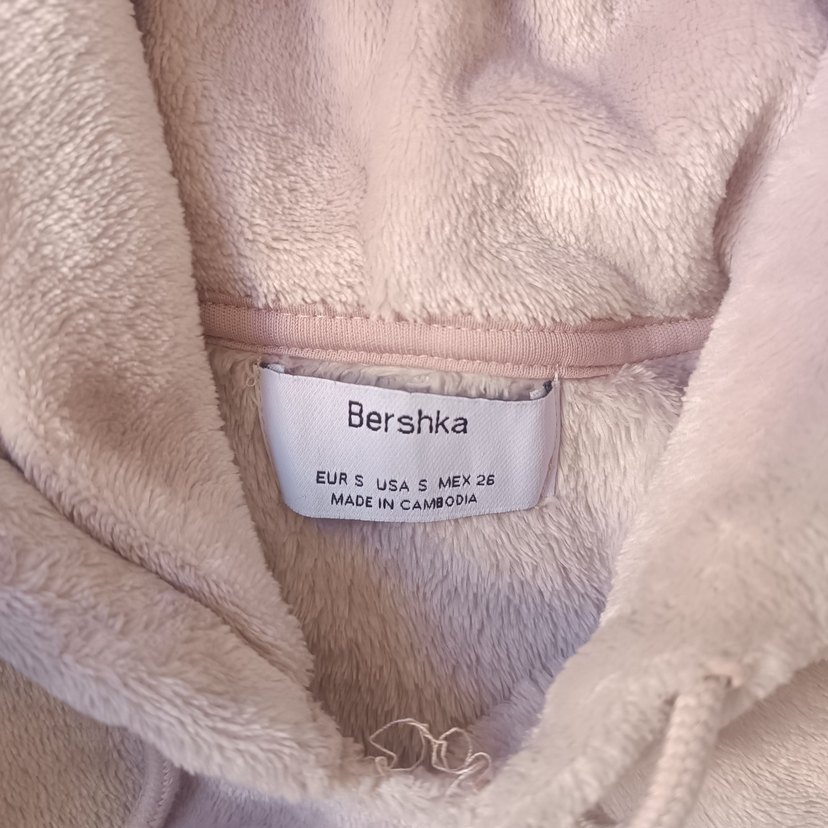 Bej Kadın Kapüşonlu Peluş Sweatshirt - Görsel 3